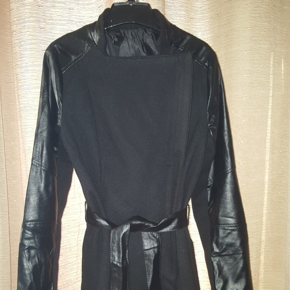 Fleece & Faux Leather Jacket - Picture 11 of 13